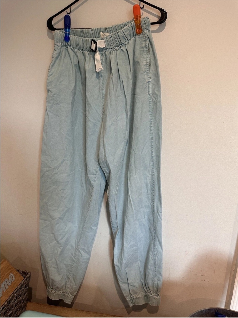 Panama Jack Light Blue Drawstring Jogger Pants